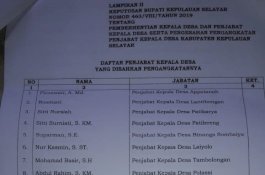 43 Kades di Selayar Dijabat Plt, Ini Daftar Lengkapnya