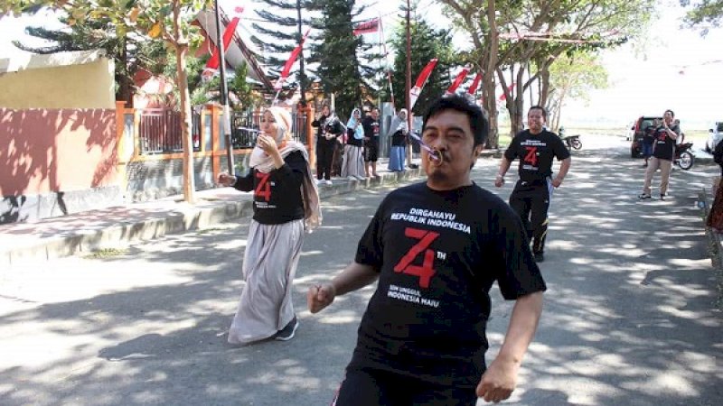 Begini Kekompakan KPU Bantaeng Ikuti Lomba Sambut HUT Ke-74 RI