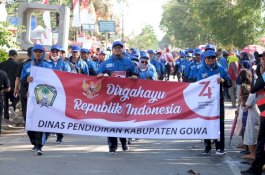 Pakaian Warna-warni, 73 Regu Ramaikan Gerak Jalan Antar Instansi Gowa