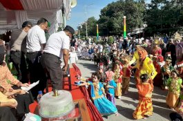 Meriahnya Karnaval TK di Sidrap Jelang HUT ke-74 RI 
