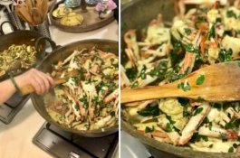 Permaisuri Malaysia Memasak Cumi-cumi dan Kepiting untuk Staf Istana dan Pengawalnya