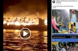 Ini Video Detik-detik KM Izhar Terbakar
