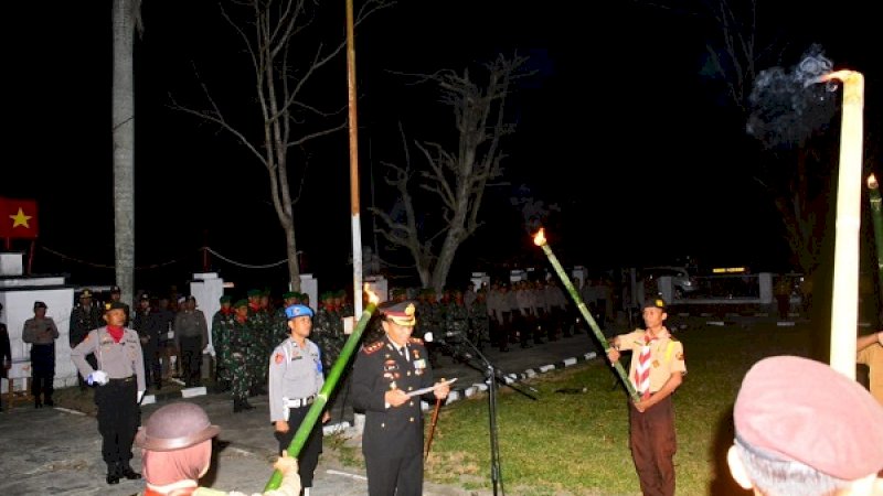 Bupati dan Wakil Bupati Sidrap Hadiri Apel Penghormatan dan Renungan Suci