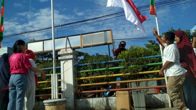 Anak berkebutuhan khusus (ABK) tak ketinggalan memperingati hari kemerdekaan Indonesia. 