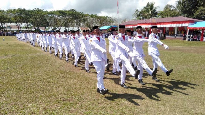 Diikuti Ribuan Warga, Begini Perayaan HUT RI di Bulukumpa dari Udara