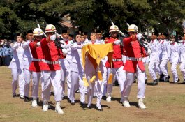 Rangkaian HUT ke-74 RI, Bupati dan Forkopimda Gantian Pimpin Upacara