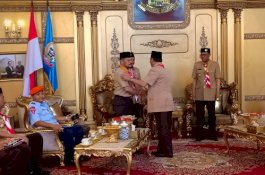 Dollah Mando Hadiri Apel Besar Pramuka Sulsel