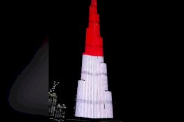 Video Burj Khalifa Berubah Jadi Merah Putih Bertepatan HUT RI