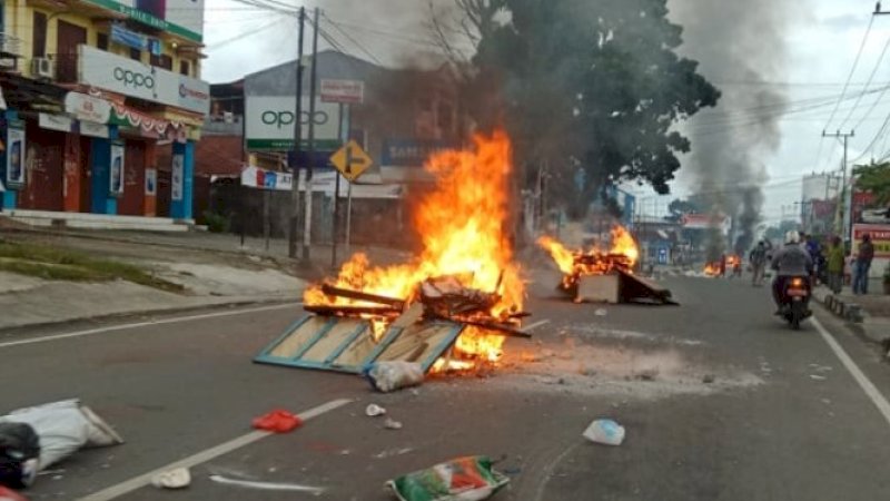 Situasi di Manokwari, Papua Barat, Senin (19/8/2019). (FOTO: IST)