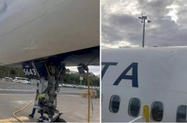 Mendarat Terlalu Keras, Bodi Pesawat Boeing 757 Ini Bengkok