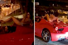 Dinilai Provokatif, Polisi Kejar Wanita Telanjang di Atas Ferrari