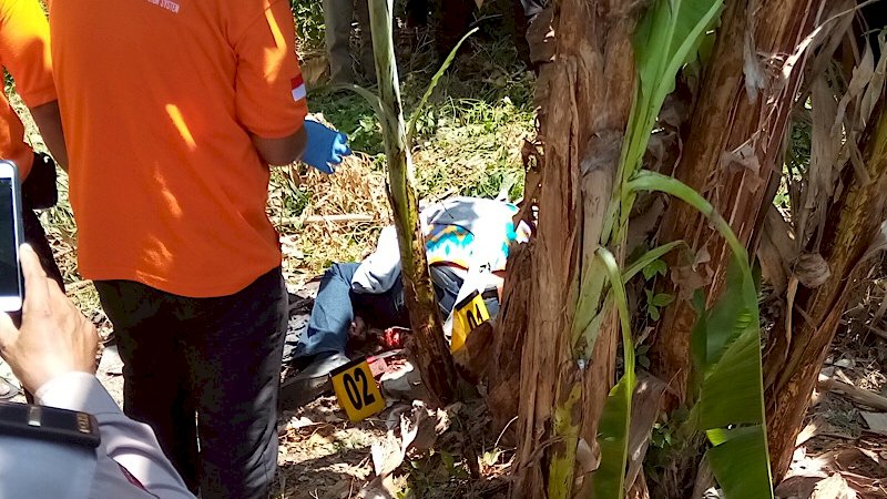 Lokasi penemuan jasad Bayu Kristianto.