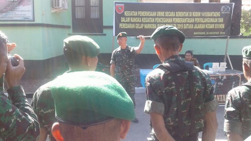 P4GN, Personel Kodim 1410 Bantaeng Lakukan Tes Urine