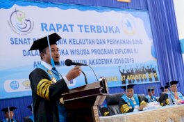 Wagub Sulsel Hadiri Wisuda Angkatan Pertama Politeknik Kelautan dan Perikanan Bone