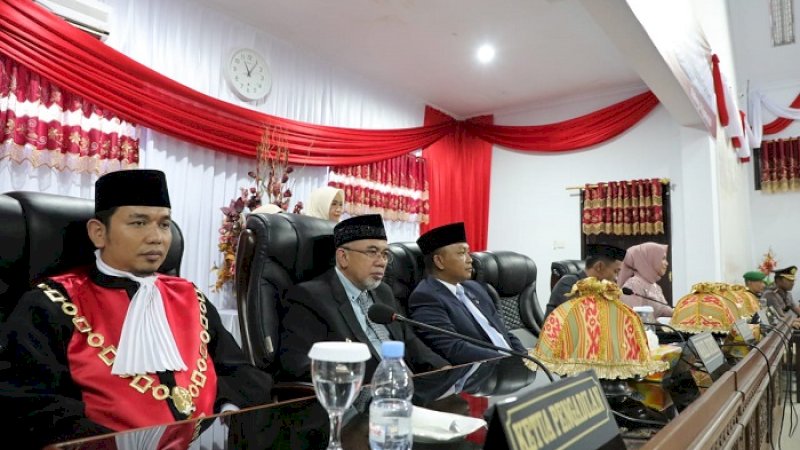 Bupati Bantaeng, Ilham Azikin menghadiri pelantikan anggota DPRD Bantaeng, Rabu (28/8/2019).