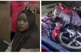 Dua Siswi Tertabrak Bus Polisi di Takalar, Motor Hancur Siswi Cuma Lecet
