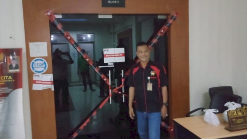 Kantor bupati Muara Enim yang disegel KPK.