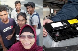 Dicueki Polisi, Perempuan Berjilbab yang Mobilnya Mogok Ini Terharu Ditolong Anak Muda