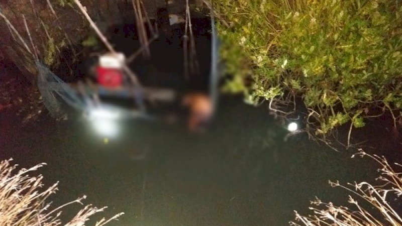Hannasi (45) petani tambak asal Kampung Kanaungan, Desa Kanaungan, Kecamatan Labbakang, Kabupaten Pangkep, Sulawesi Selatan, ditemukan tewas di lokasi tambak miliknya, Jumat malam (6/9/2019) sekitar pukul 20.30 Wita. (Foto:  Polsek Ma'rang)