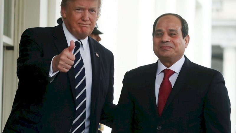 Presiden AS Donald Trump dan Presiden Mesir Abdel-Fattah el-Sisi