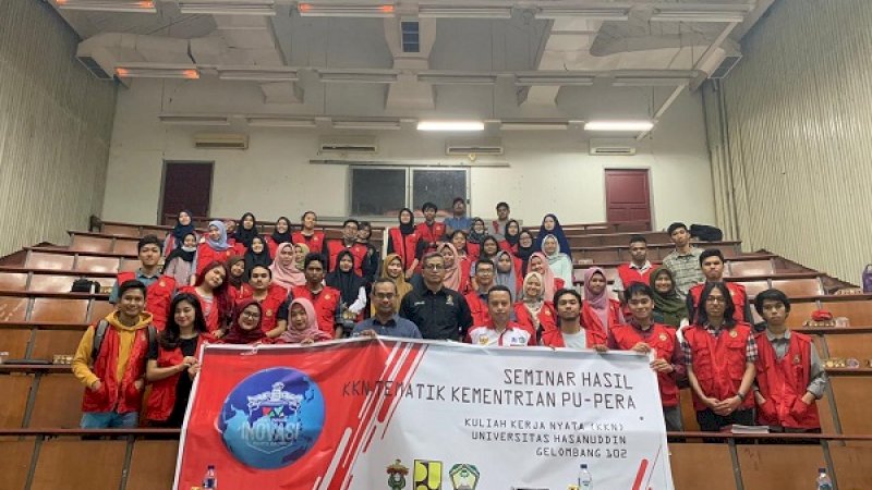 Mahasiswa KKN pada Seminar Hasil Akhir di Gedung LT3 MKU Unhas, Minggu (15/9/2019). 
