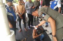 Usai Ditangkap, 16 Pak Ogah Dicukur Dishub Sulsel