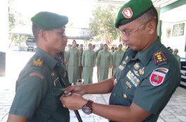Dandim 1405/Mlts Pimpin Upacara Pelepasan Personel, Danramil Palanro Bergeser