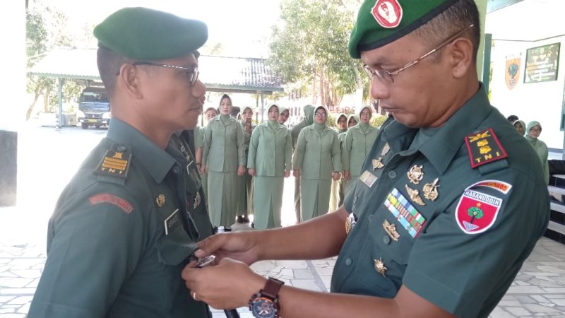 Dandim 1405/Mlts Pimpin Upacara Pelepasan Personel, Danramil Palanro Bergeser