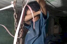 Anak Dirantai Orang Tua Karena Tak Bawa Pulang Uang Hasil Ngemis