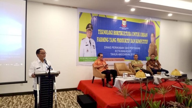 Dinas Perikanan dan Pertanian (DP2) Kota Makassar menggelar Pelatihan Teknologi Hortikultura Untuk Urban Farming yang Produktif dan Kompetitif di Hotel Golden Tulip, Jumat (20/9/2019).