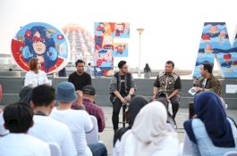 Karya Enam Seniman Mural Hadir di Losari