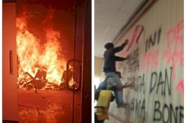 Ketua DPRD Bone Lambat Temui Pendemo, Mahasiswa Bakar Ruangan