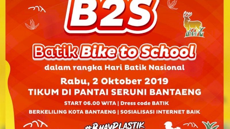 Ada Hadiah Menarik Loh, Ayo Ikuti Batik Bike to School di Bantaeng