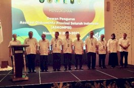 Dilantik di Jakarta, Kadiskominfo Sulsel Jabat Wakil Ketua Askompsi