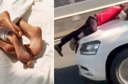 Pria Ini Berpegangan di Wiper Kaca Depan Saat Istri dan Selingkuhannya Tancap Gas