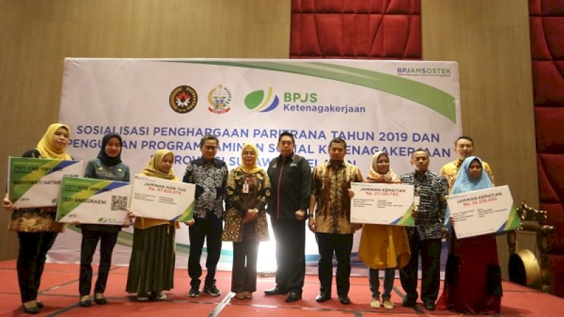 Sosialisasi Penghargaan Anugerah Paritrana Tahun 2019 dan Penguatan Jaminan Sosial Ketenagakerjaan di Sulawesi Selatan. Kegiatan tersebut diselenggarakan di Hotel Gammara, Kamis (10/10/2019).
