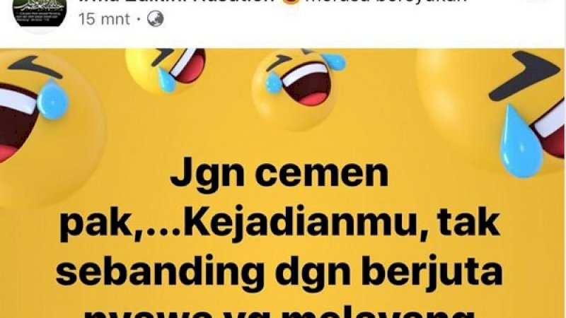 Postingan istri Dandim yang dinilai menyindir Menkopolhukam, Wiranto.