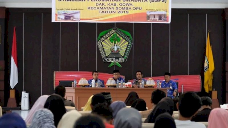 Sosialisasi BSPS di Baruga Tinggi Mae, Rumah Jabatan Bupati Gowa, Jumat (11/10/2019)