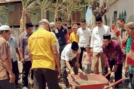 Peletakan Batu Pertama Masjid Swadaya Masyarakat, Bupati Jeneponto Janjikan Bantuan