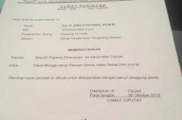 Viral, Busana Staf Kantor Camat Ciputat Diganti Gamis Hitam karena Terlalu Seksi