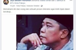 Beberapa Jam Sebelum Meninggal, Komisioner KPU Palopo Unggah Foto Buram