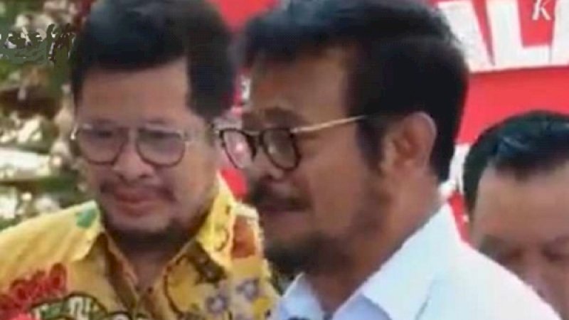 Syahrul Yasin Limpo memberikan keterangan kepada wartawan di Istana Negara.