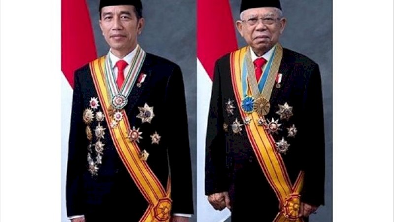 Presiden RI Joko Widodo dan Wakil Presiden RI Ma'ruf Amin. (Foto: Anadolu Agency)