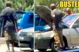 Video Pengemis Tepergok Punya Mobil dan Pura-pura Pincang