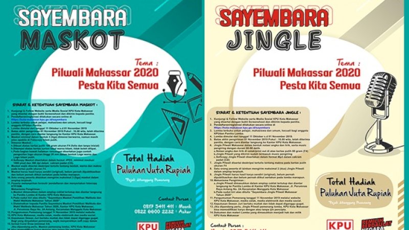 KPU Makassar Gelar Sayembara Maskot dan Jingle Pilwalkot Makassar 2020