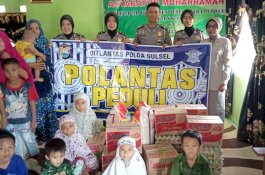 Program Polantas Peduli, Ditlantas Polda Sulsel Santuni Panti Asuhan