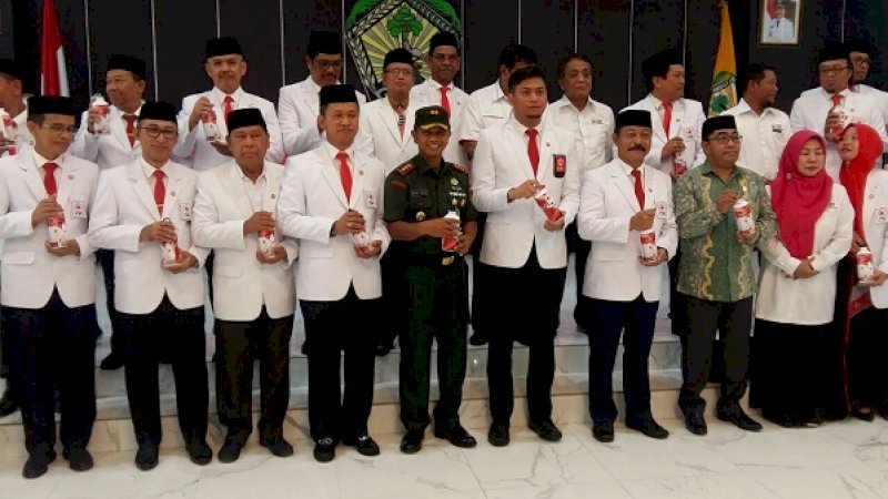 Pelantikan pengurus Palang Merah Indonesia (PMI) Kabupaten Gowa periode 2019-2024 di Baruga Tinggimae, rumah jabatan Bupati Gowa, Sabtu (26/10/2019).