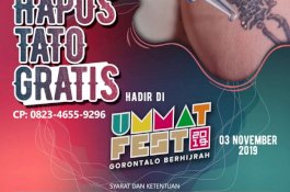 Setelah Kendari, Mahtan Gelar Hapus Tato Gratis Warga Gorontalo