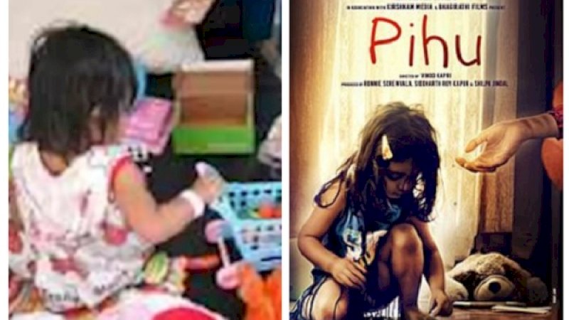 EA (kiri), poster film Pihu (kanan).