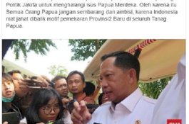 Sebar Link Berita Tito Karnavian, OPM: 